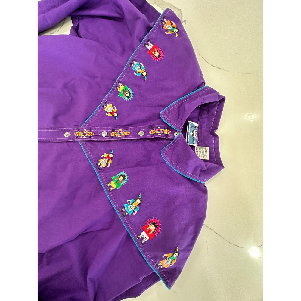 Western Wear Native American Embroidered Button Up Shirt‎ M - Picture 2 of 6